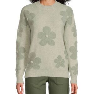 *SOLD* Nanette Lepore Women's Floral Pullover Sweater